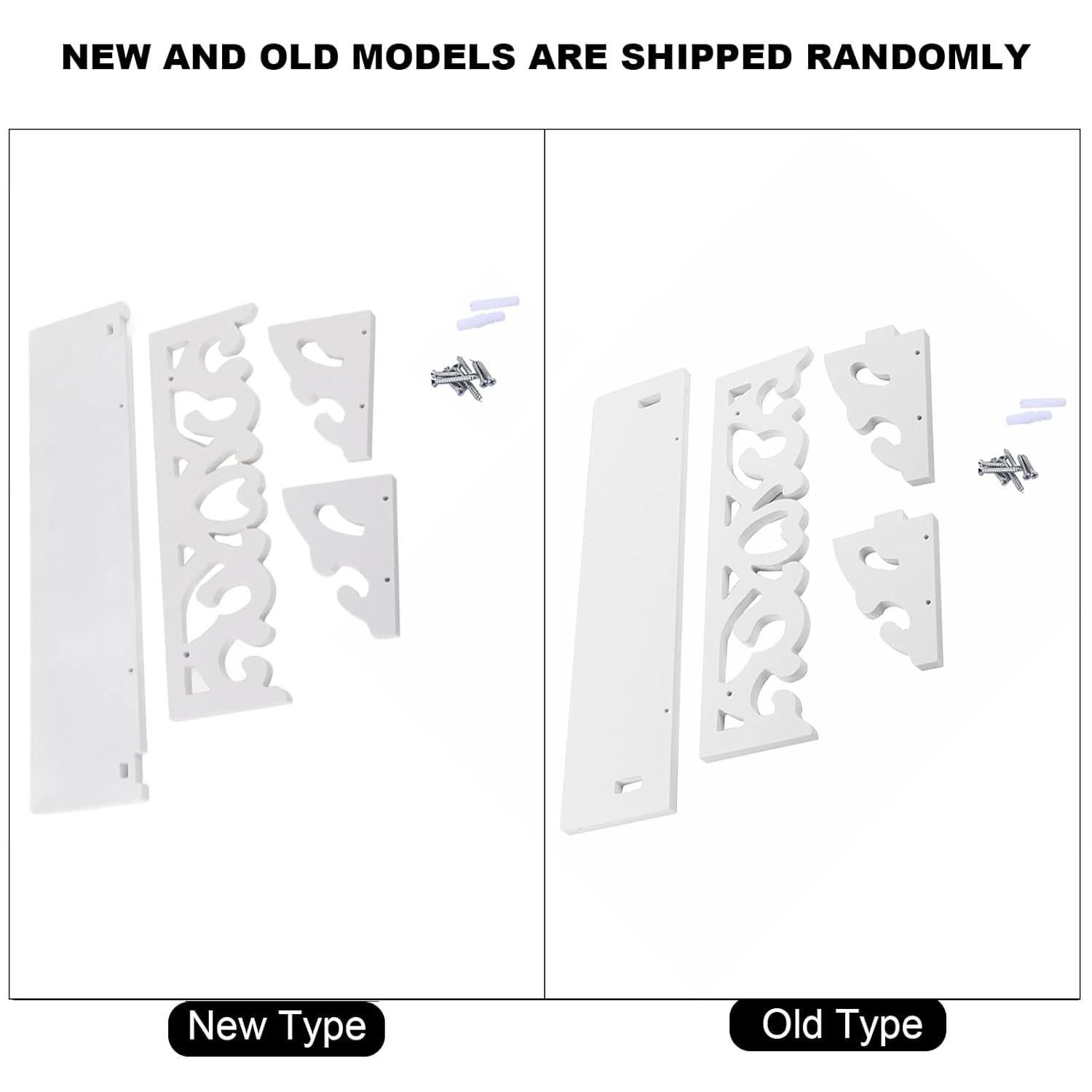 Estink Floating Wall Shelves,White Wood Carved Decorative Wall Mounted Floating Storage Display Wall Shelves Bookshelf,Small