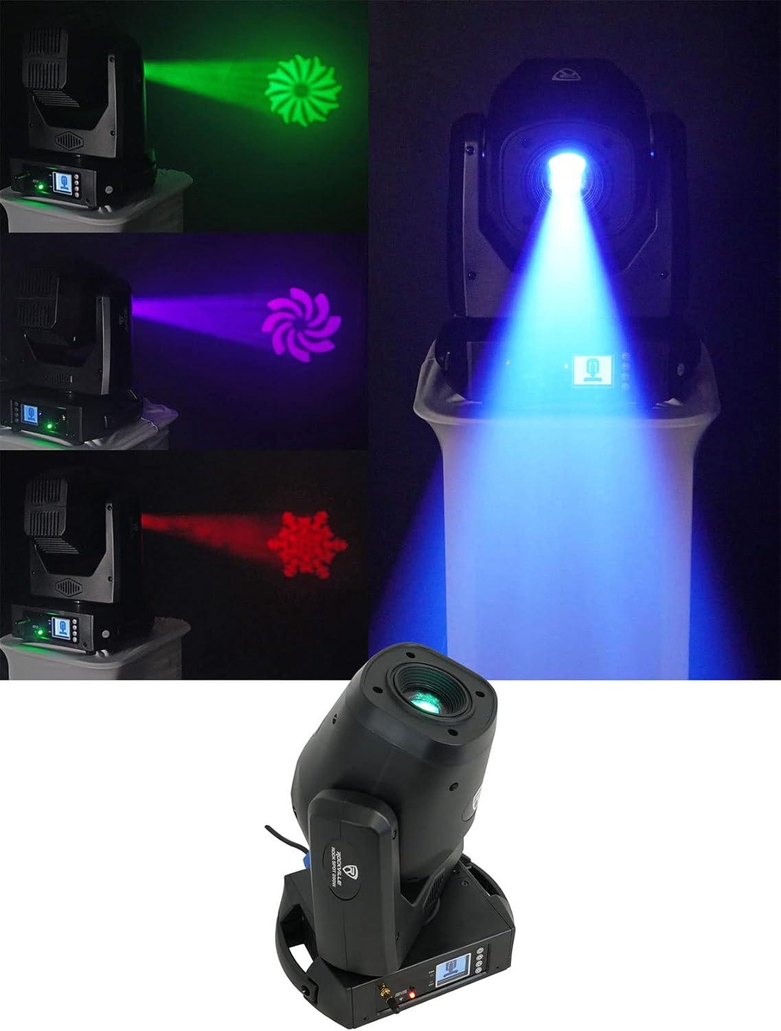 Rockville ROCK SPOT 260W DJ Moving Head Spot Light w/ Wireless DMX+Rolling Bag