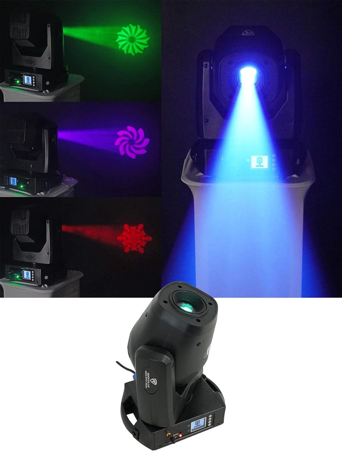 Rockville ROCK SPOT 260W DJ Moving Head Spot Light w/ Wireless DMX+Rolling Bag