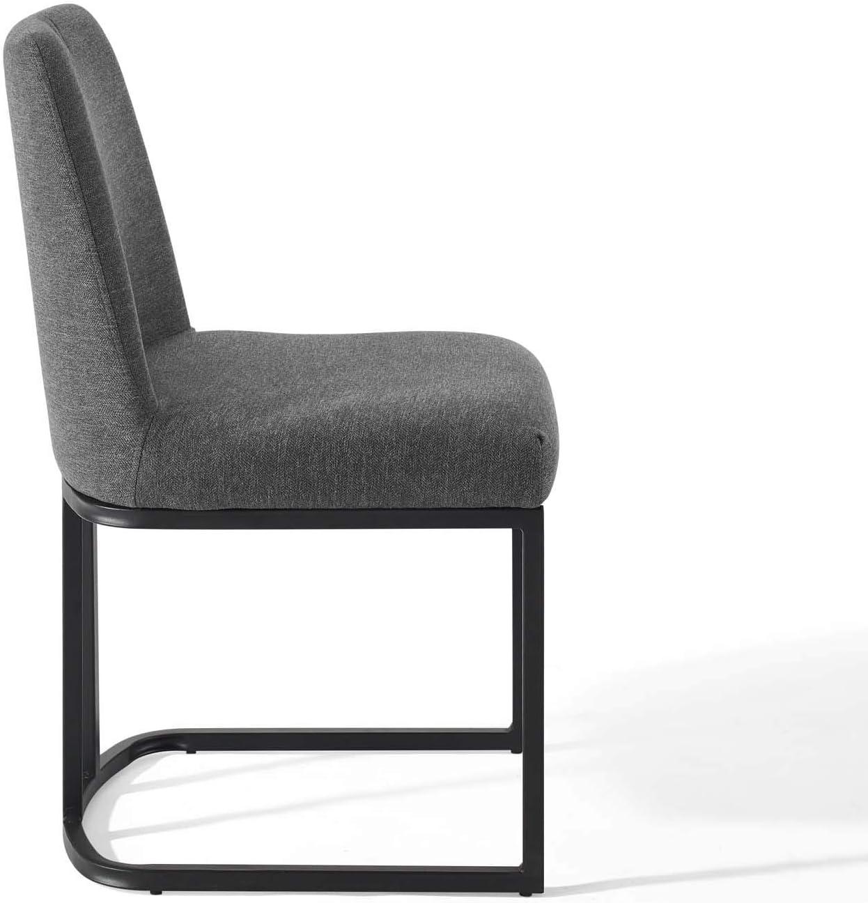 Modway Amplify Sled Base Upholstered Fabric Dining Side Chair