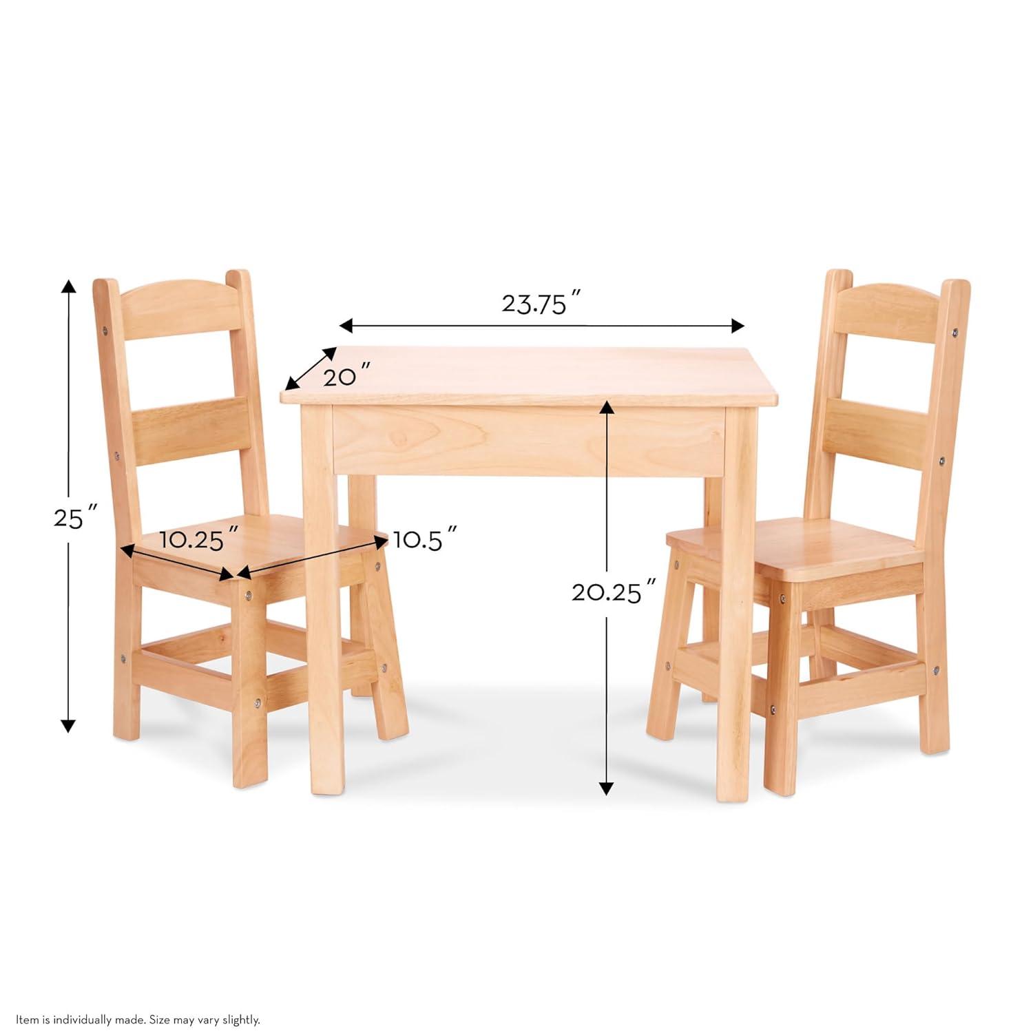 Melissa & Doug Kids Play Or Activity Table and Chair Set