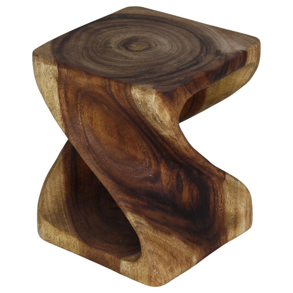 Haussmann ® Original Wood Twist Stool 10 X 10 X 16 In High Walnut Oil - 10" x 10" x 16"