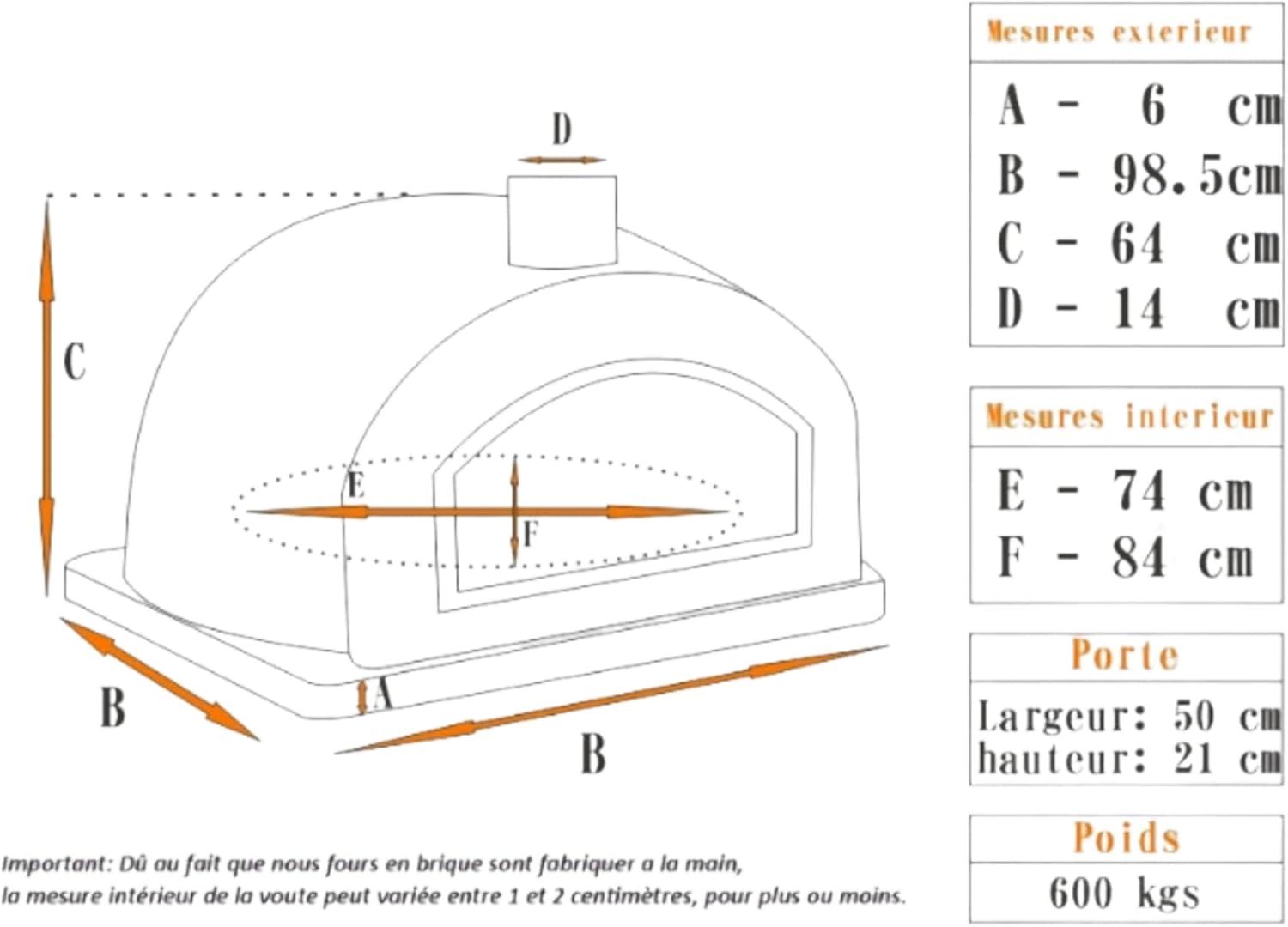 Traditional Brick Wood-Fired Outdoor Pizza Oven