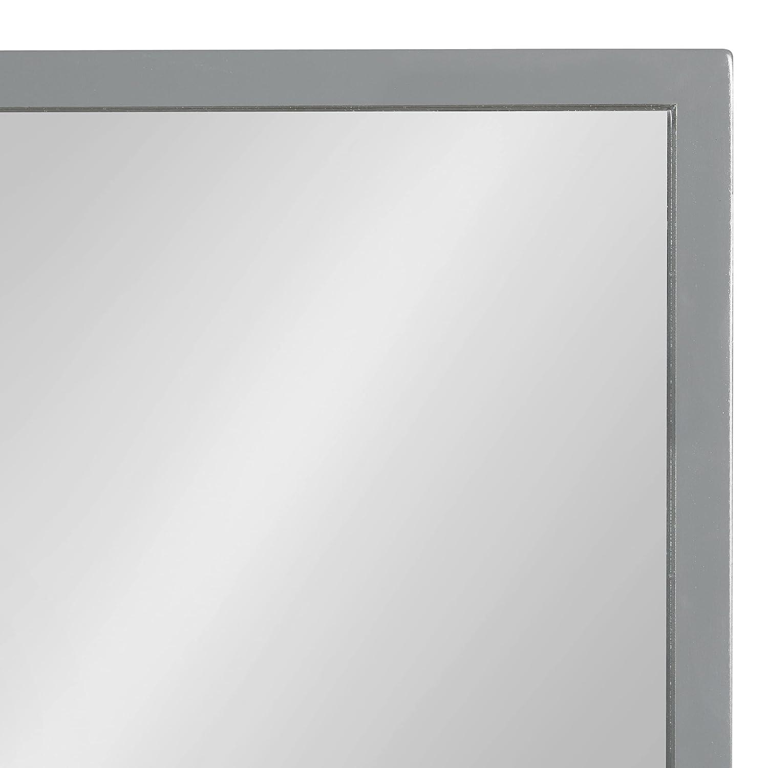24" x 36" Travis Framed Decorative Wall Mirror Gray - Kate & Laurel All Things Decor