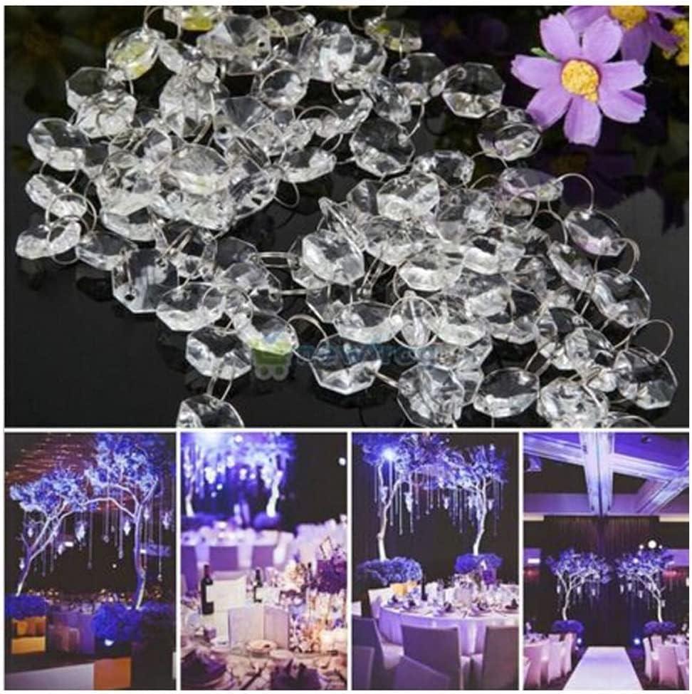 100FT Clear Acrylic Crystal Bead Garland for Weddings