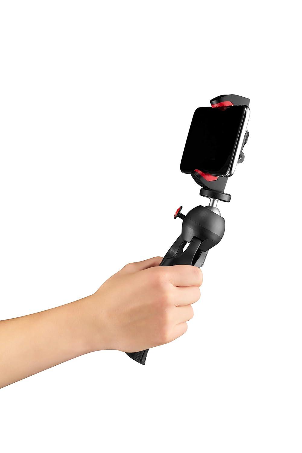 Manfrotto Universal Smartphone Clamp, Pro Version (MCPIXI), for Mini Camera Tripod, Table Tripod,Compact Tripod, Vlogging, Black