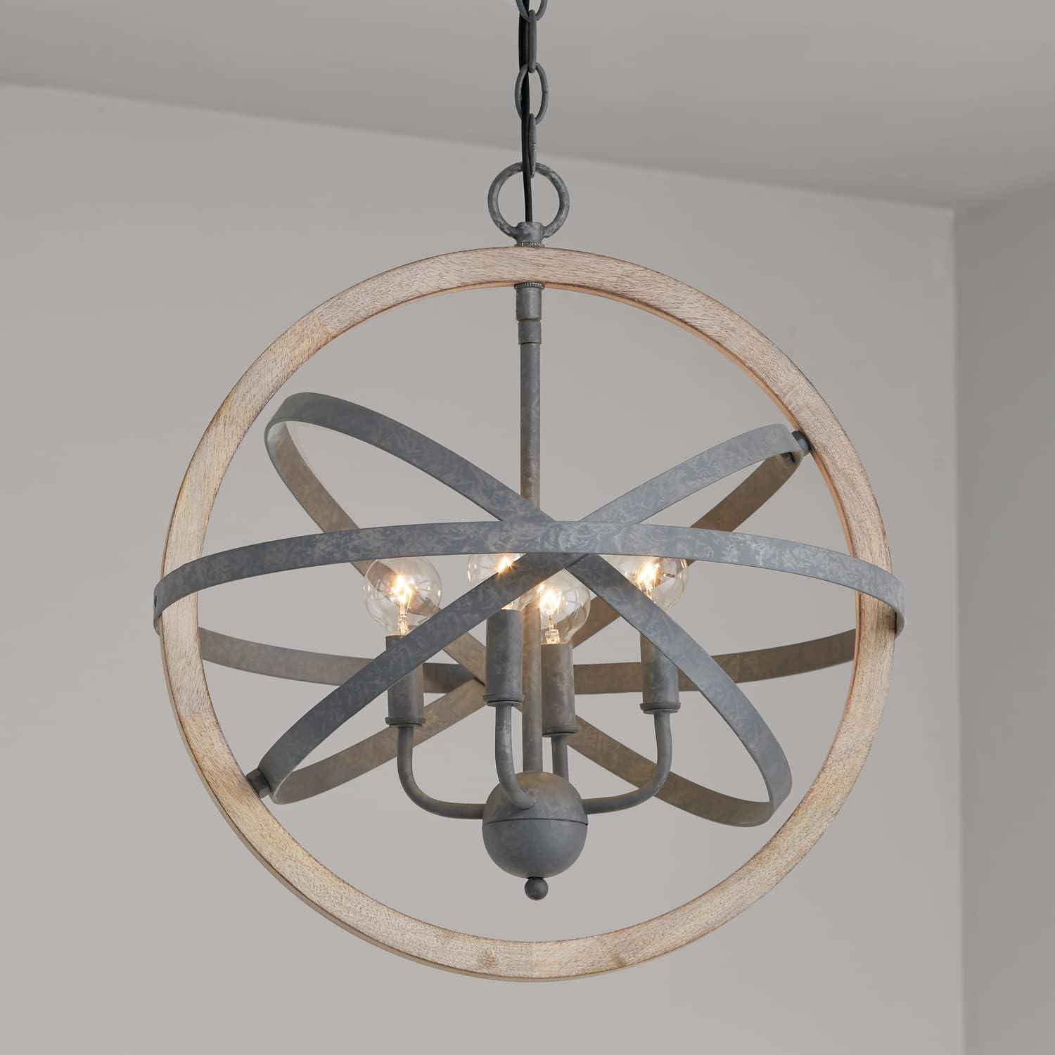 Capital Lighting Bluffton 6 - Light Pendant in  Iron/Wood