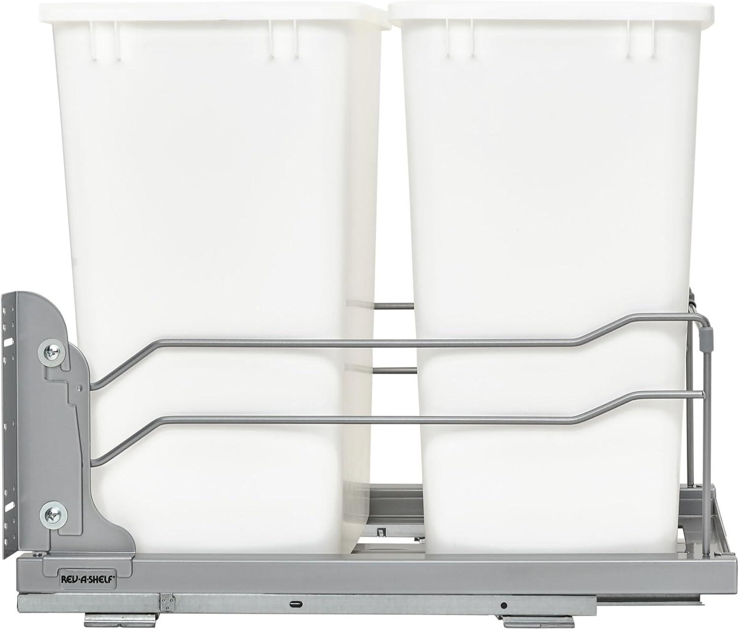 Rev-A-Shelf Double Pull Out Trash Can 35 Qt with Soft-Close