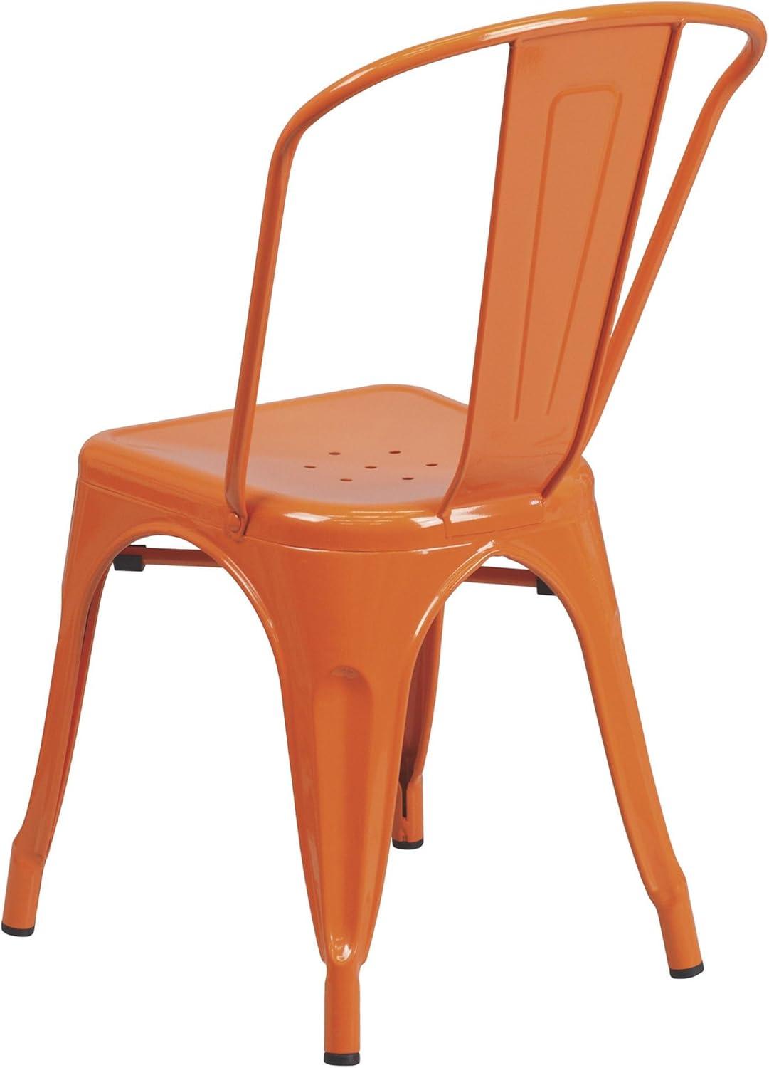 Flash Furniture Commercial Grade Metal Indoor-Outdoor Stackable Chair