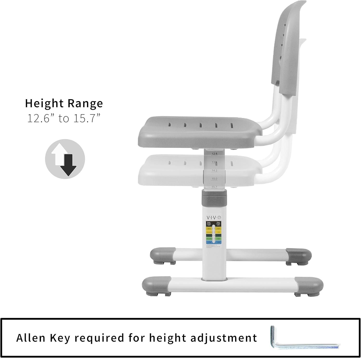 Kids 12.6'' Adjustable Height Desk Or Activity Chair Chair and Ottoman