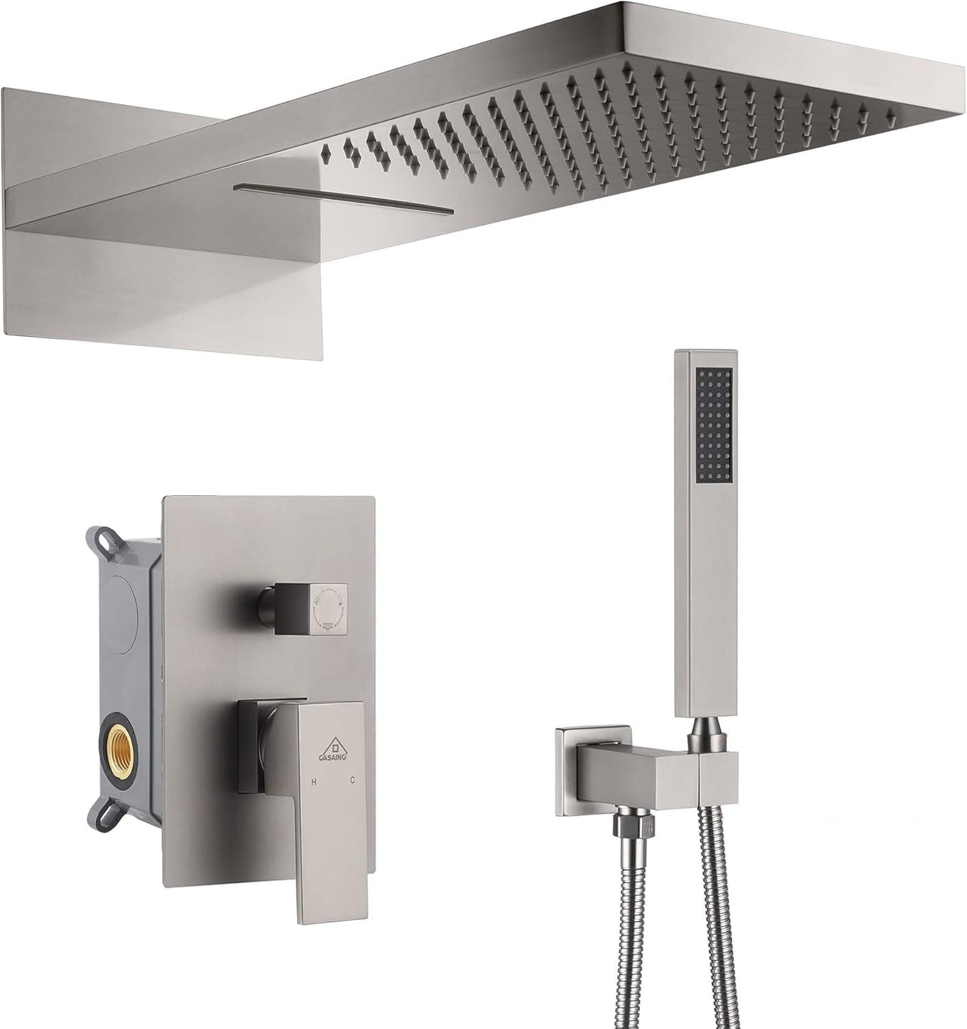 Cascade Bliss Luxury Complete Shower System with Rough-in Valve