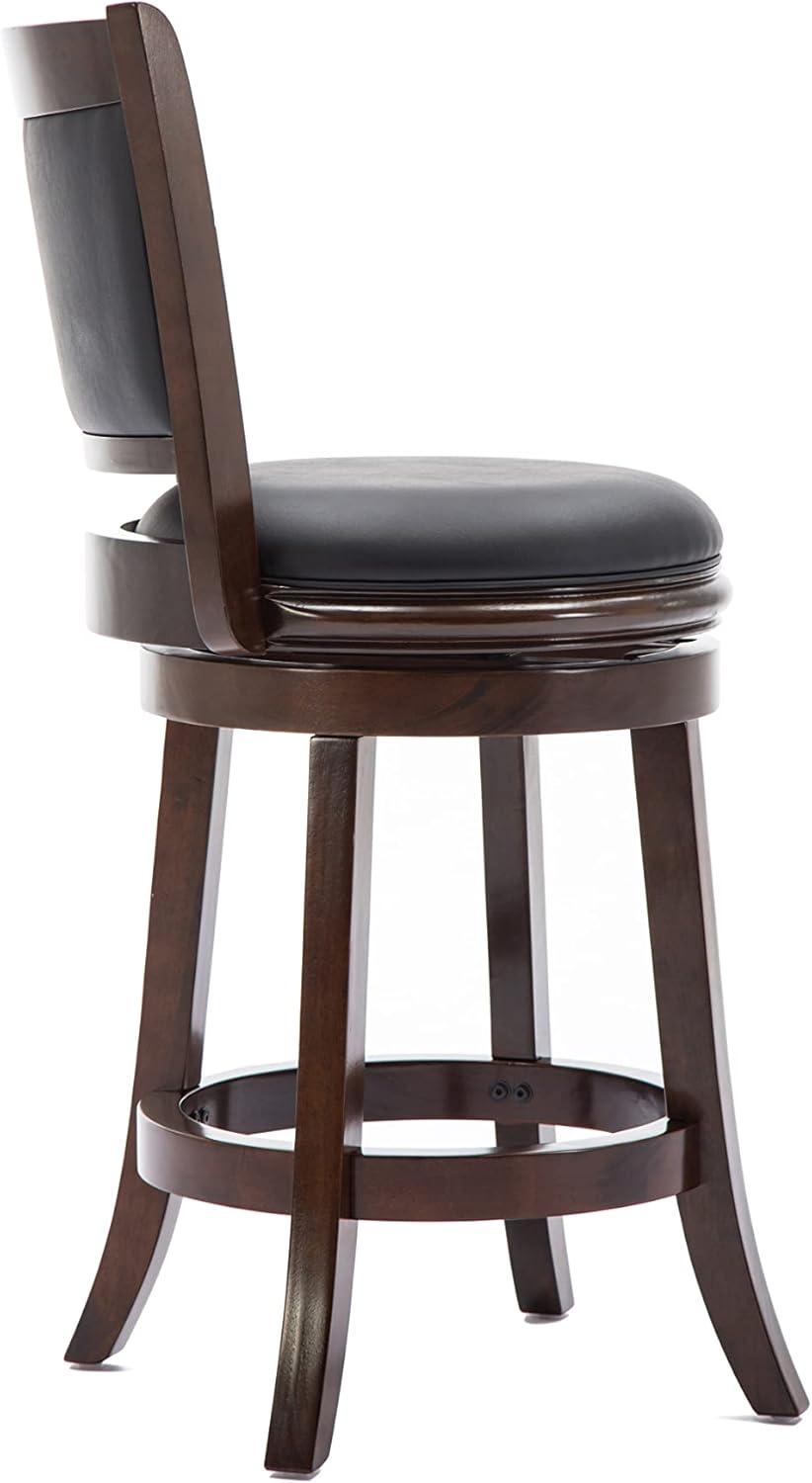 24" Augusta Swivel Counter Height Barstool Hardwood - Boraam