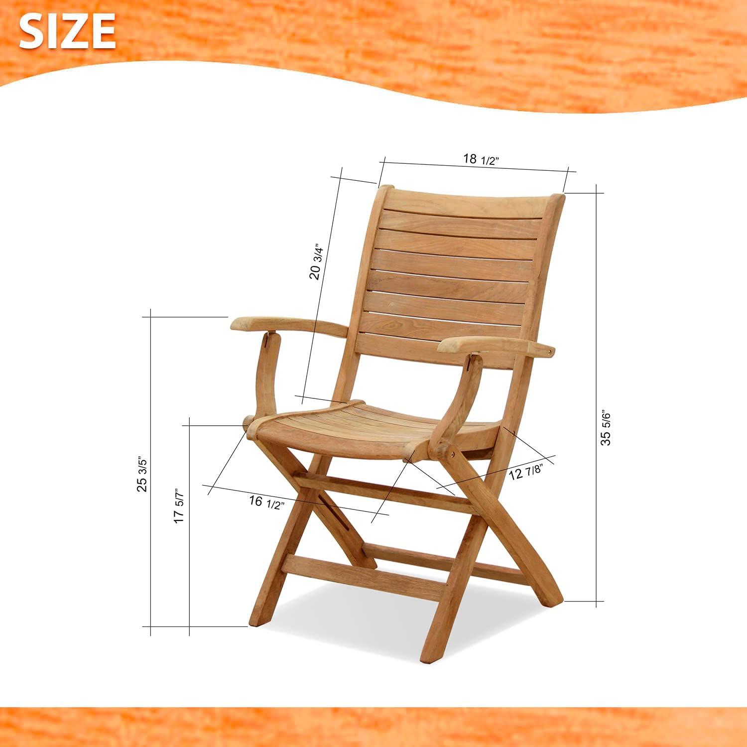 Dublin 2 pc Folding Armchairs in Teak