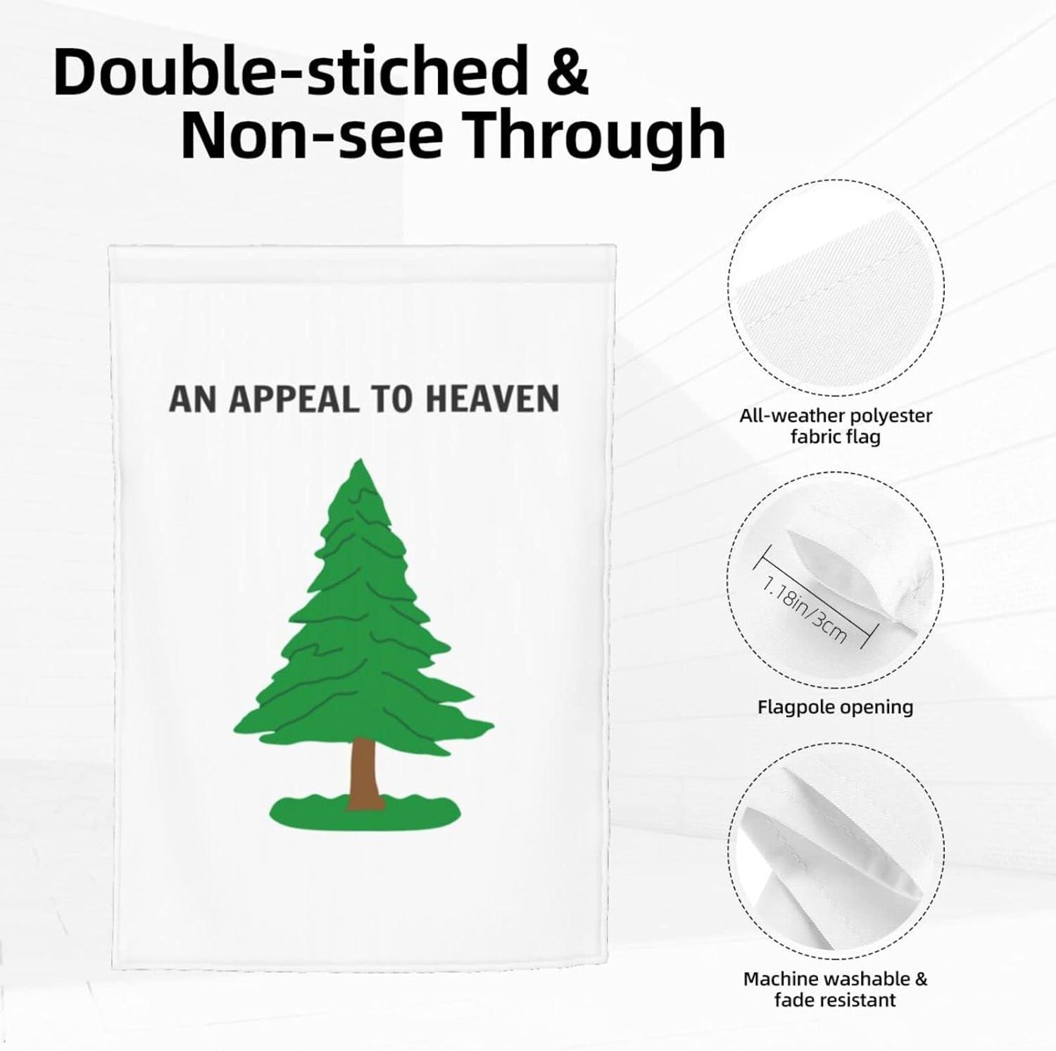 White and Green Patriotic Polyester Garden Flag 12x18 Inch