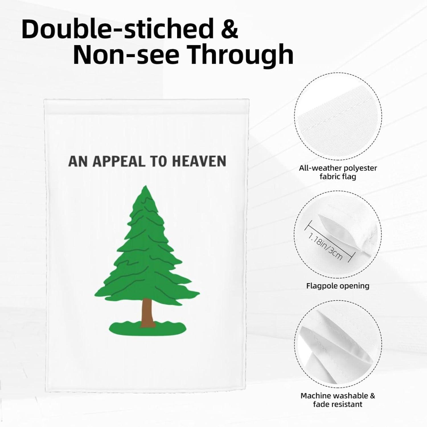 White and Green Patriotic Polyester Garden Flag 12x18 Inch