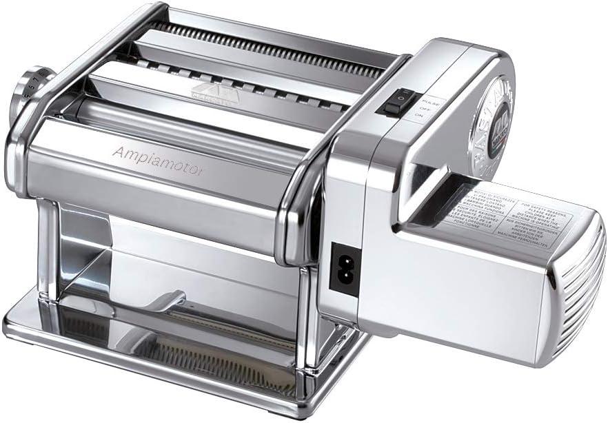 Marcato Ampiamotor 110V Pasta Machine, Made in Italy, Chrome Steel