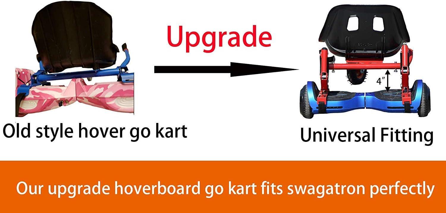 Hoverboard seat Attachment, Hoverboard go Kart for Adults & Kids, Accessories to Transform Hoverboard into go cart, Hover carts for self Balancing Scooter, Blue