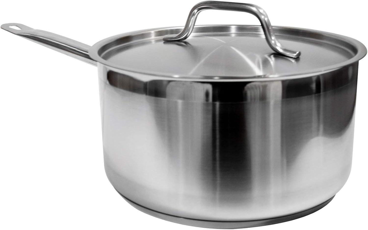 Update International SSP-3 Stainless Steel Sauce Pan with Cover, 3.5-Quart by Update International