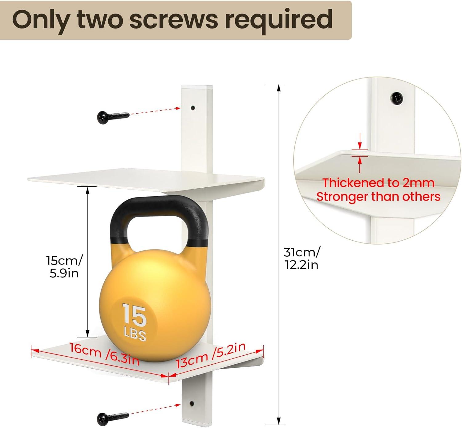 Invisible Floating Bookshelf For Wall Mounted, 4 Tier Vertical Spine Book Tower, 2 Pack White