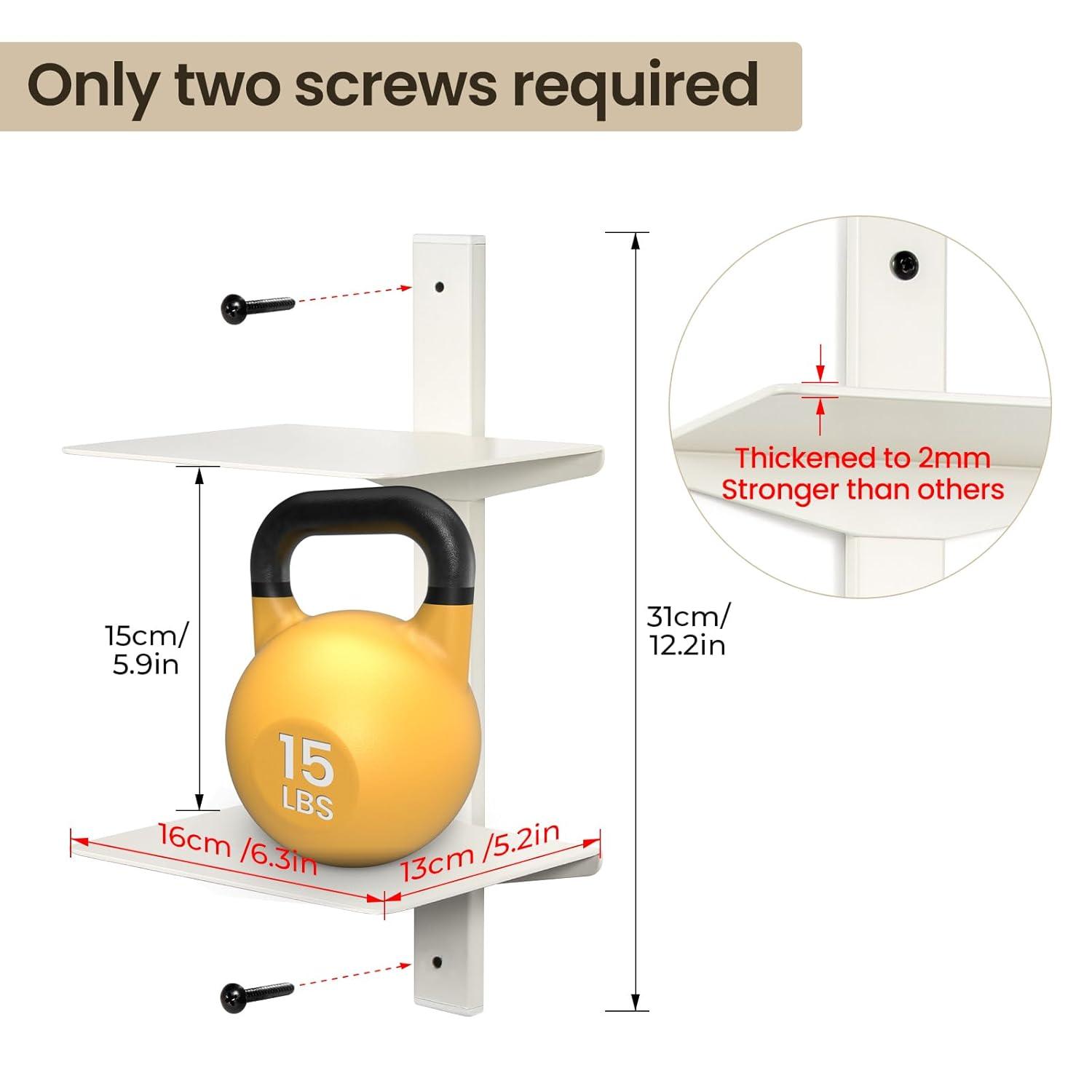 Invisible Floating Bookshelf For Wall Mounted, 4 Tier Vertical Spine Book Tower, 2 Pack White