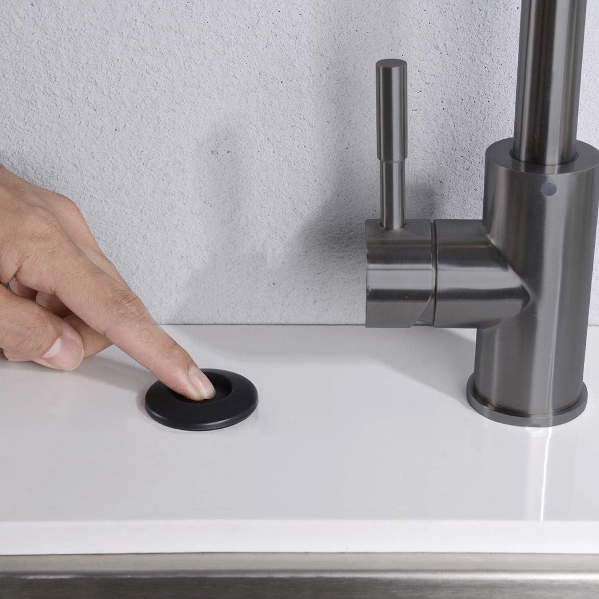 Kraus KRAUS Garbage Disposal Air Switch Kit with Push Button, AC Adapter, Power Cord, and Air Tube Included