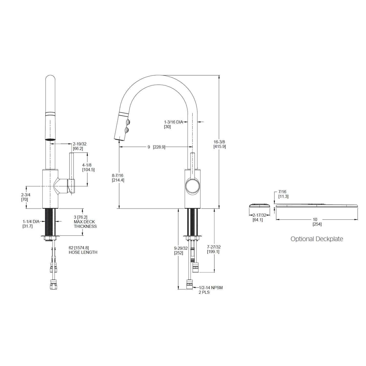 Stellen Pull Down Single Handle Kitchen Faucet
