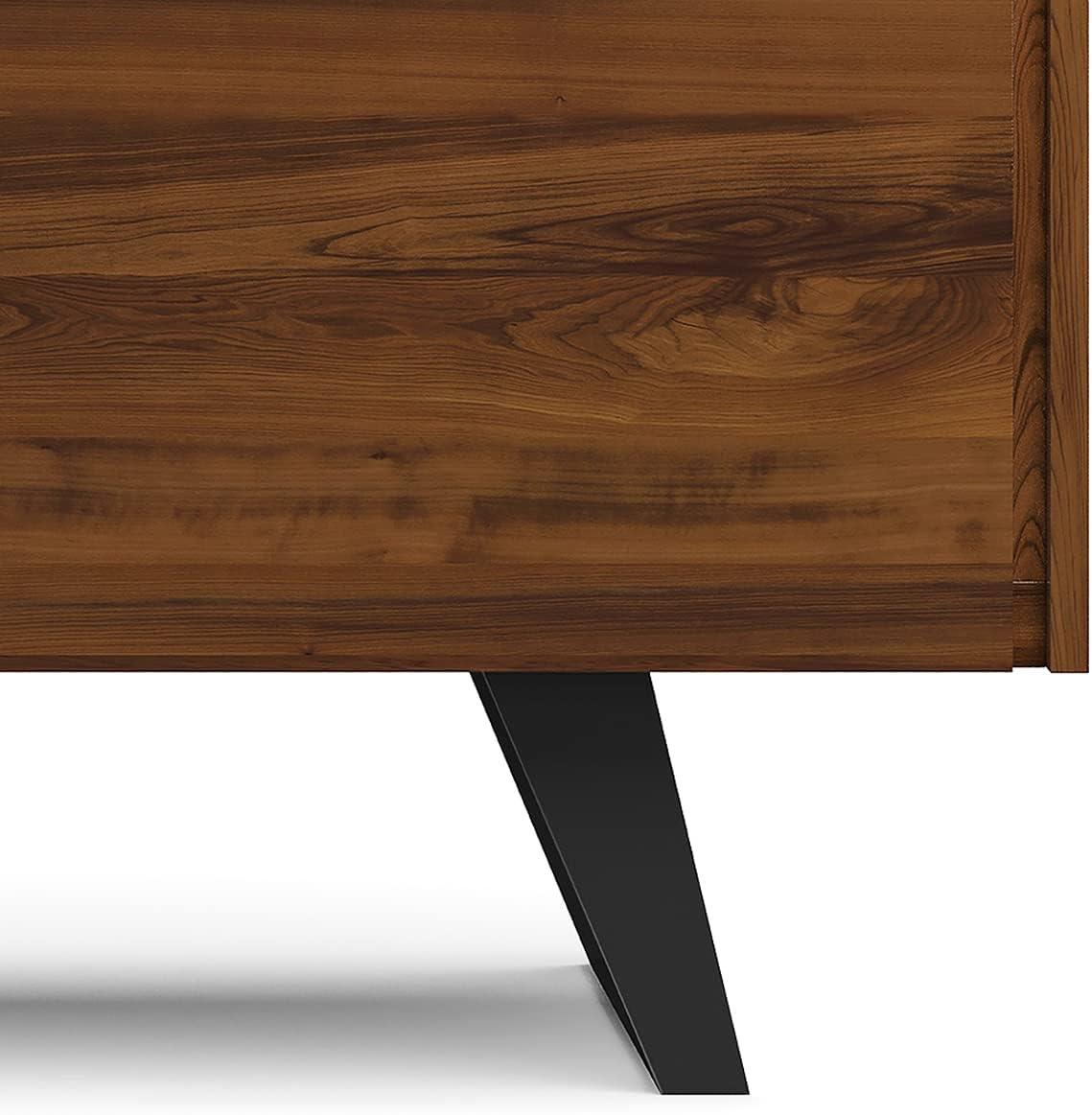 Simpli Home Lowry 63"W Solid Wood Modern Industrial TV Stand for TVs up to 70" with Storage