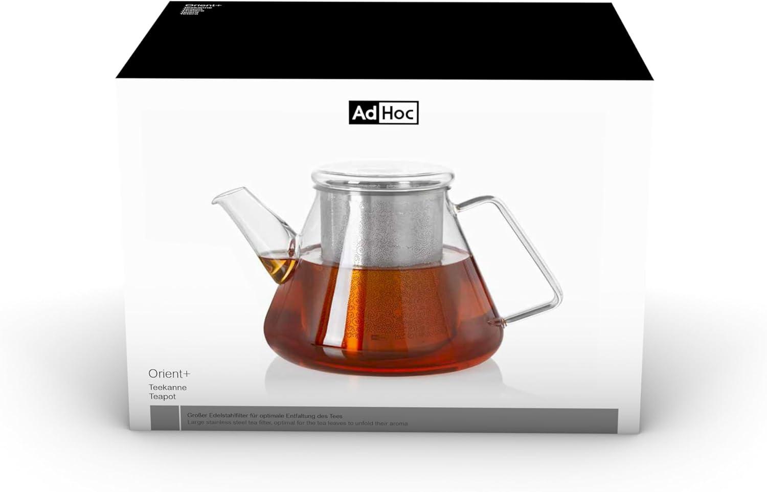 AdHoc AdHoc Orient+ Glass Teapot and Removable Infuser for Loose Leaf Tea 50oz
