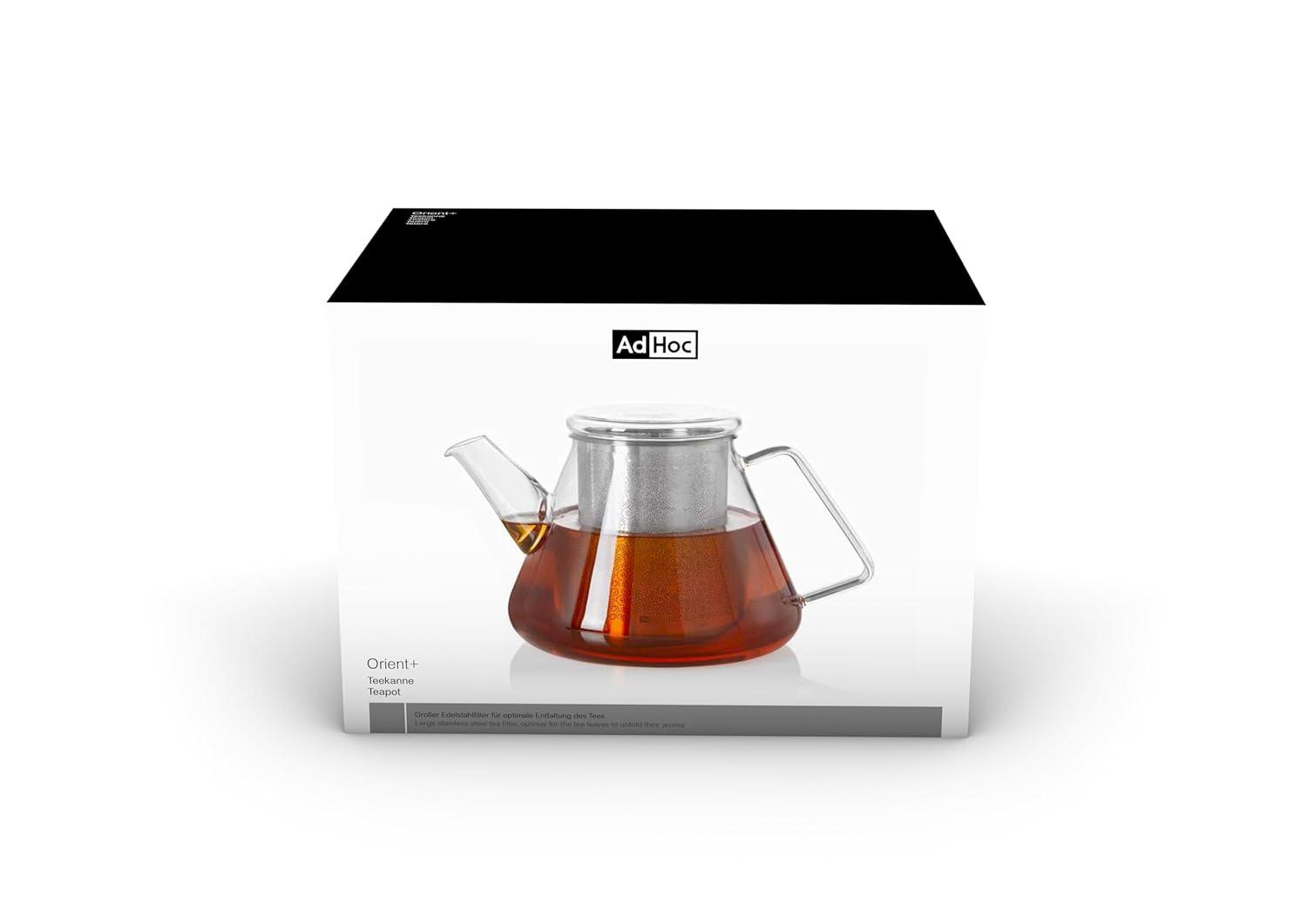 AdHoc AdHoc Orient+ Glass Teapot and Removable Infuser for Loose Leaf Tea 50oz