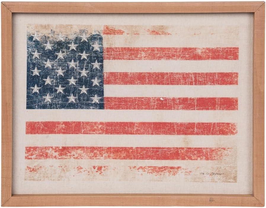 Transpac Fabric/MDF Embroidery Framed Flag Home Decorations Spring