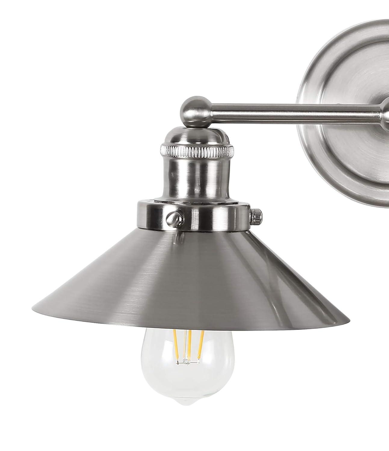 JONATHAN  Y July Metal Transitional 17.5-in 2 -Light Brushed Nickel Modern/contemporary Vanity light