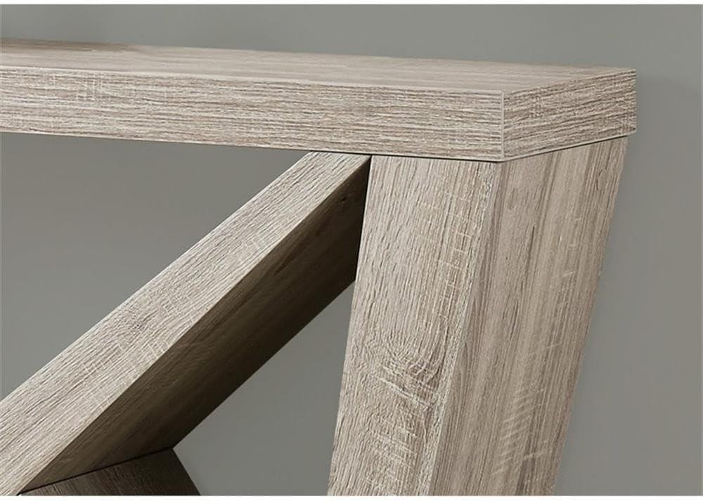 Monarch Specialties Accent Table Console Entryway Narrow Sofa Living Room Bedroom Brown Laminate Contemporary Modern