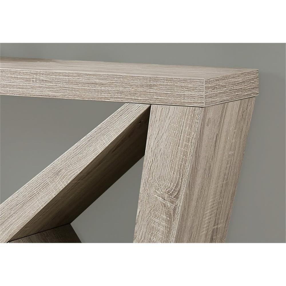 Monarch Specialties Accent Table Console Entryway Narrow Sofa Living Room Bedroom Brown Laminate Contemporary Modern