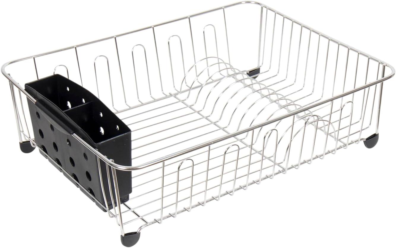 Oakware Extra Large Stainless Steel Dish Rack with Utensil Cup