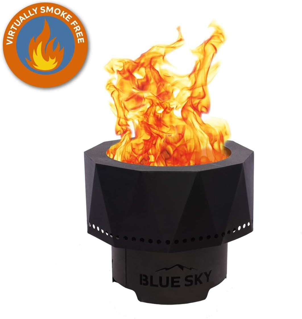 Blue Sky Outdoor Living Round Steel Wood Burning Smokeless Fire Pit