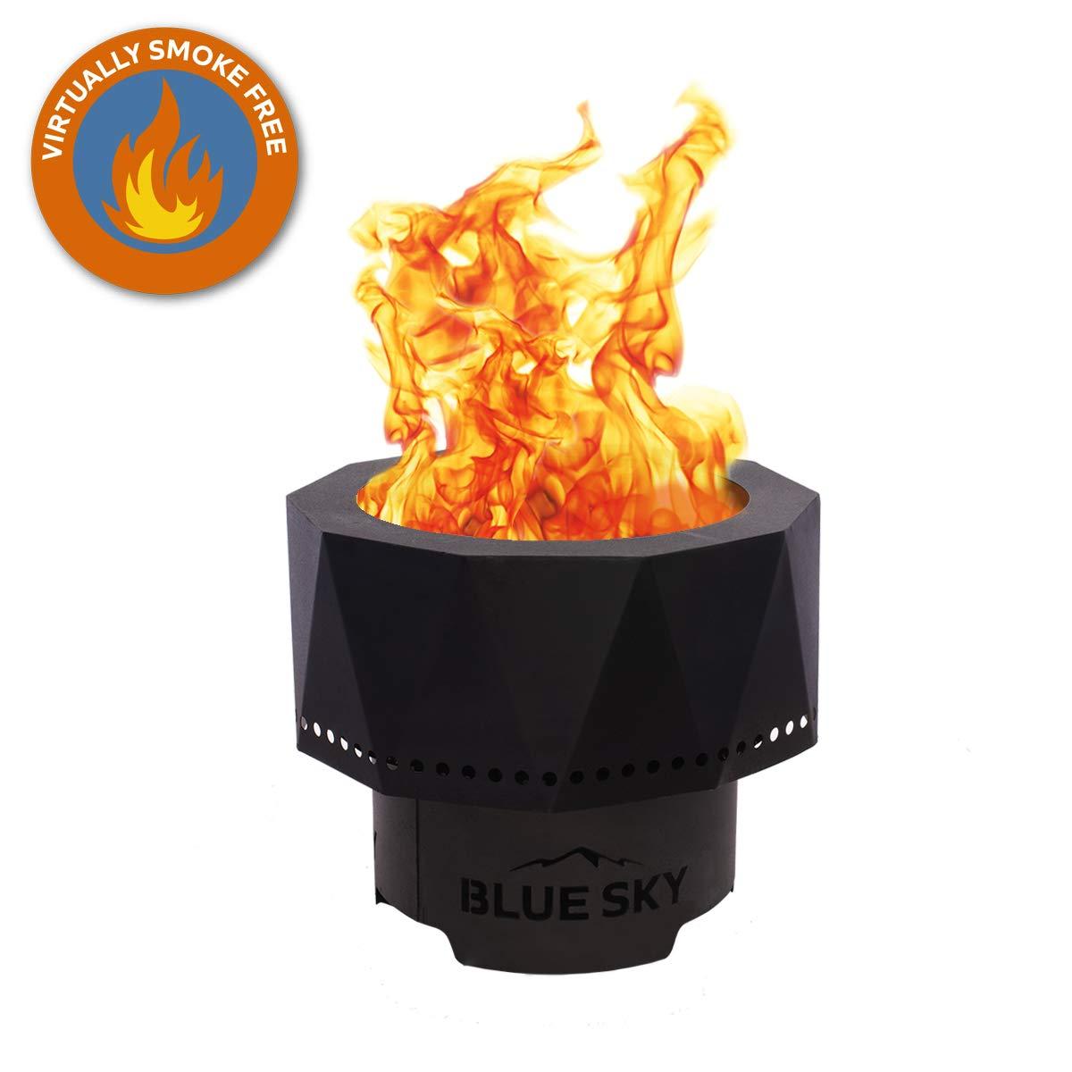 Blue Sky Outdoor Living Round Steel Wood Burning Smokeless Fire Pit
