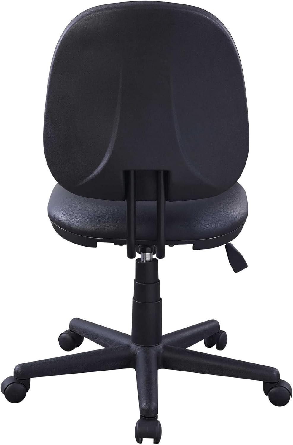 Lorell, Vinyl Task Chair, 1 Each, Black