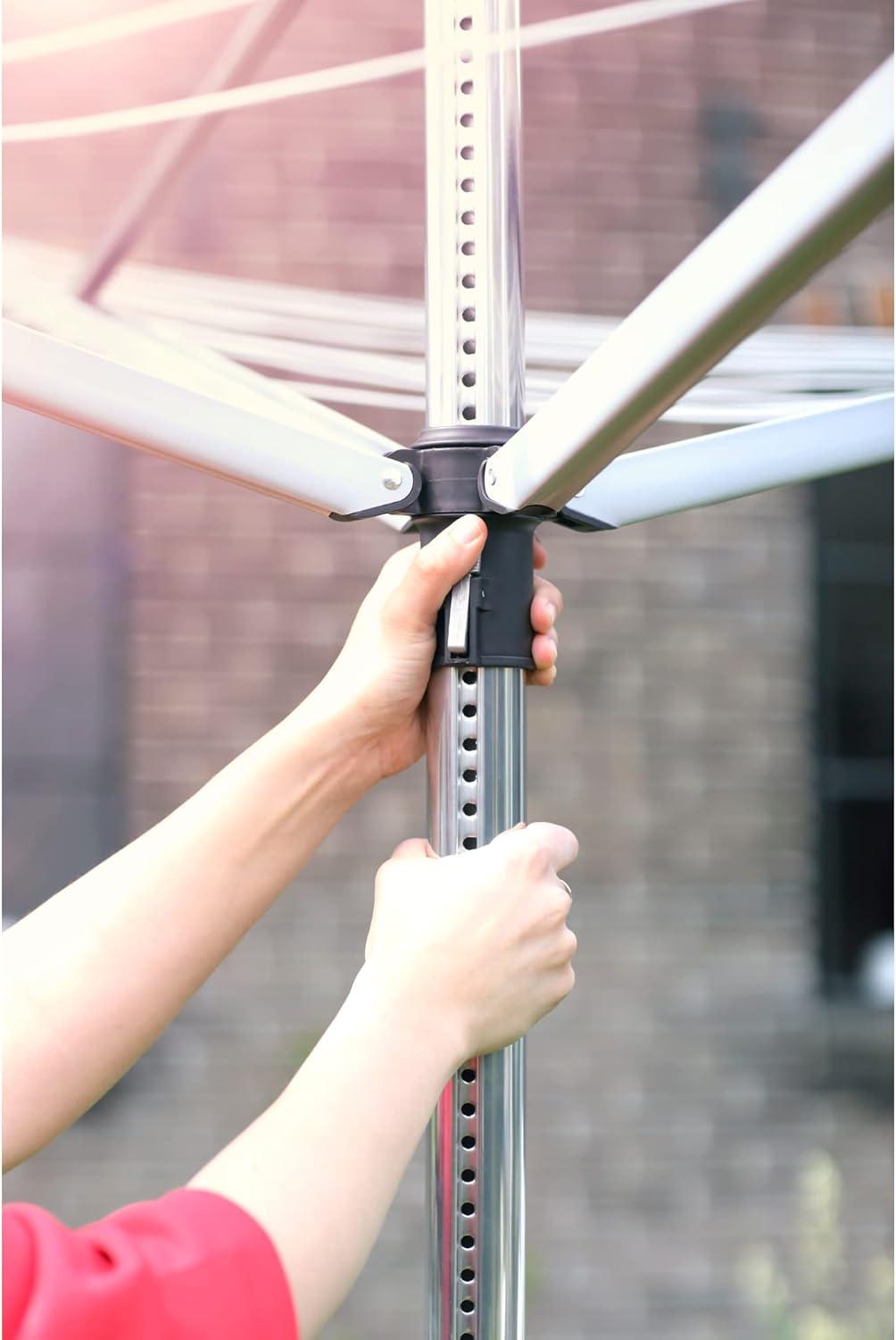 Brabantia Brabantia Lift-O-Matic Outdoor Clothesline 197 Feet (60m) of Drying Space, with Metal Ground Spike and Protective Cover