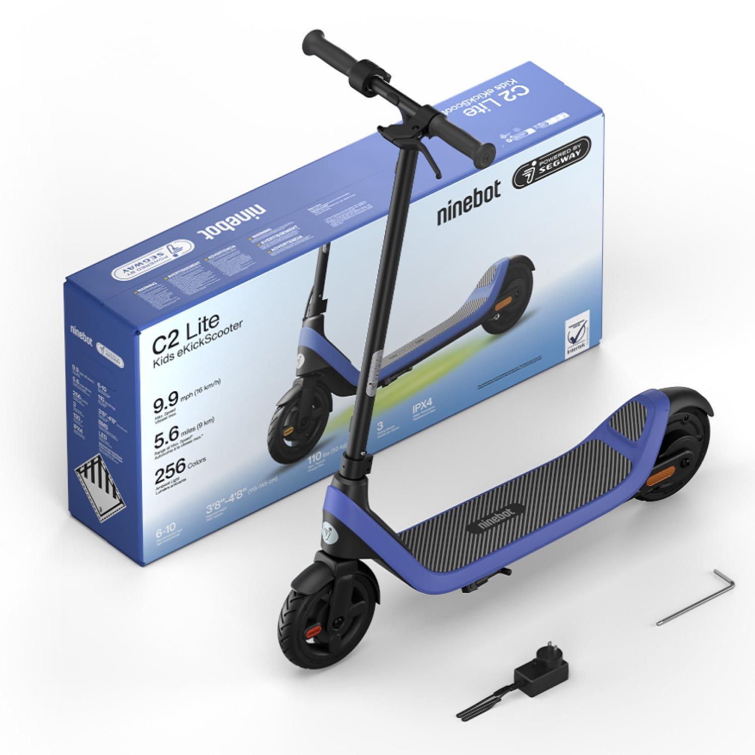 Segway Ninebot C2 Lite Electric Scooter - Blue