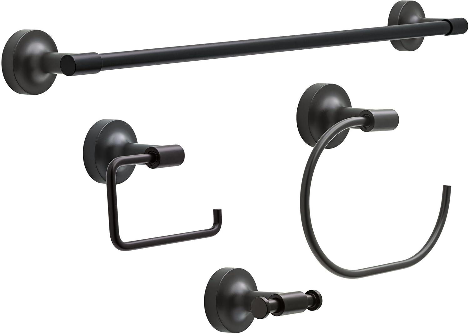 Voisin Double Towel Hook Bath Hardware Accessory in Matte Black