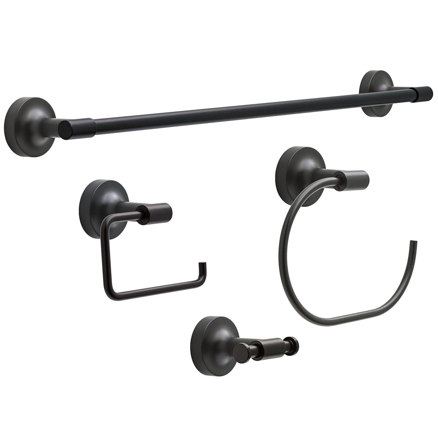 Voisin Double Towel Hook Bath Hardware Accessory in Matte Black