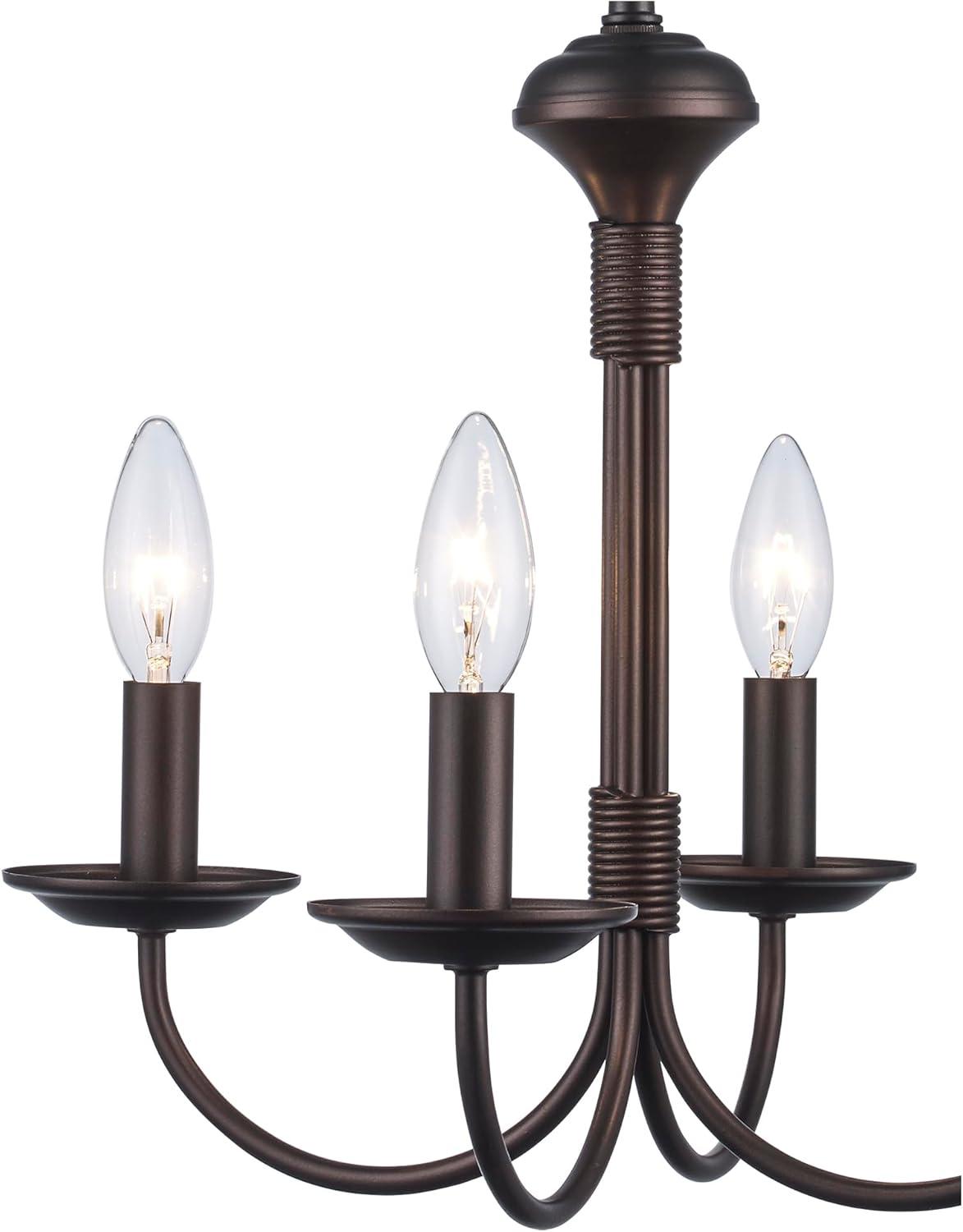 Oil Rubbed Bronze 15" Candle Chandelier