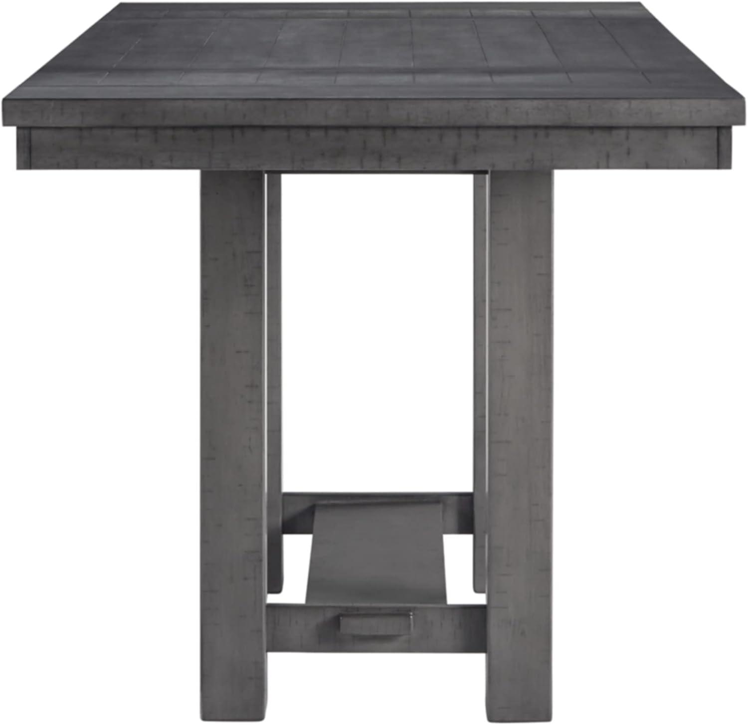 Ashley Furniture Myshanna Extension Wood Counter Height Dining Table in Gray