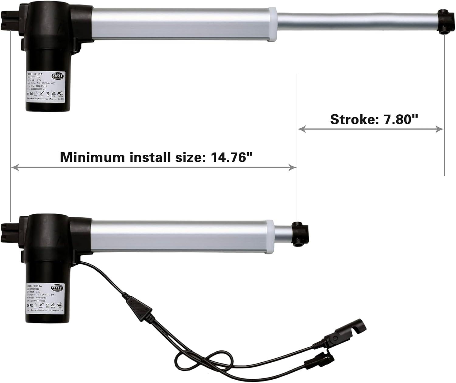 RMT R8112 Motor Linear Actuator for Power Recliner Lift Chair Electric Sofa