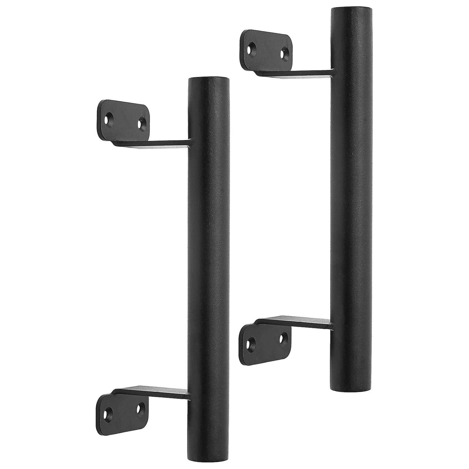 9'' Sliding Barn Door Handles Pack of 2, Black Powder Coated Iron Pull Handles for Gates, Garage, Outdoor Fence, Interior Closet Doors