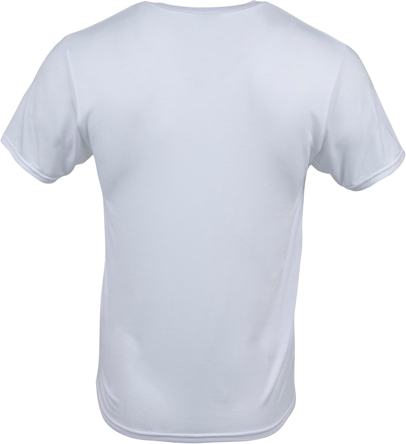 Gildan Men's Short Sleeve V-Neck White T-Shirt, 12-Pack