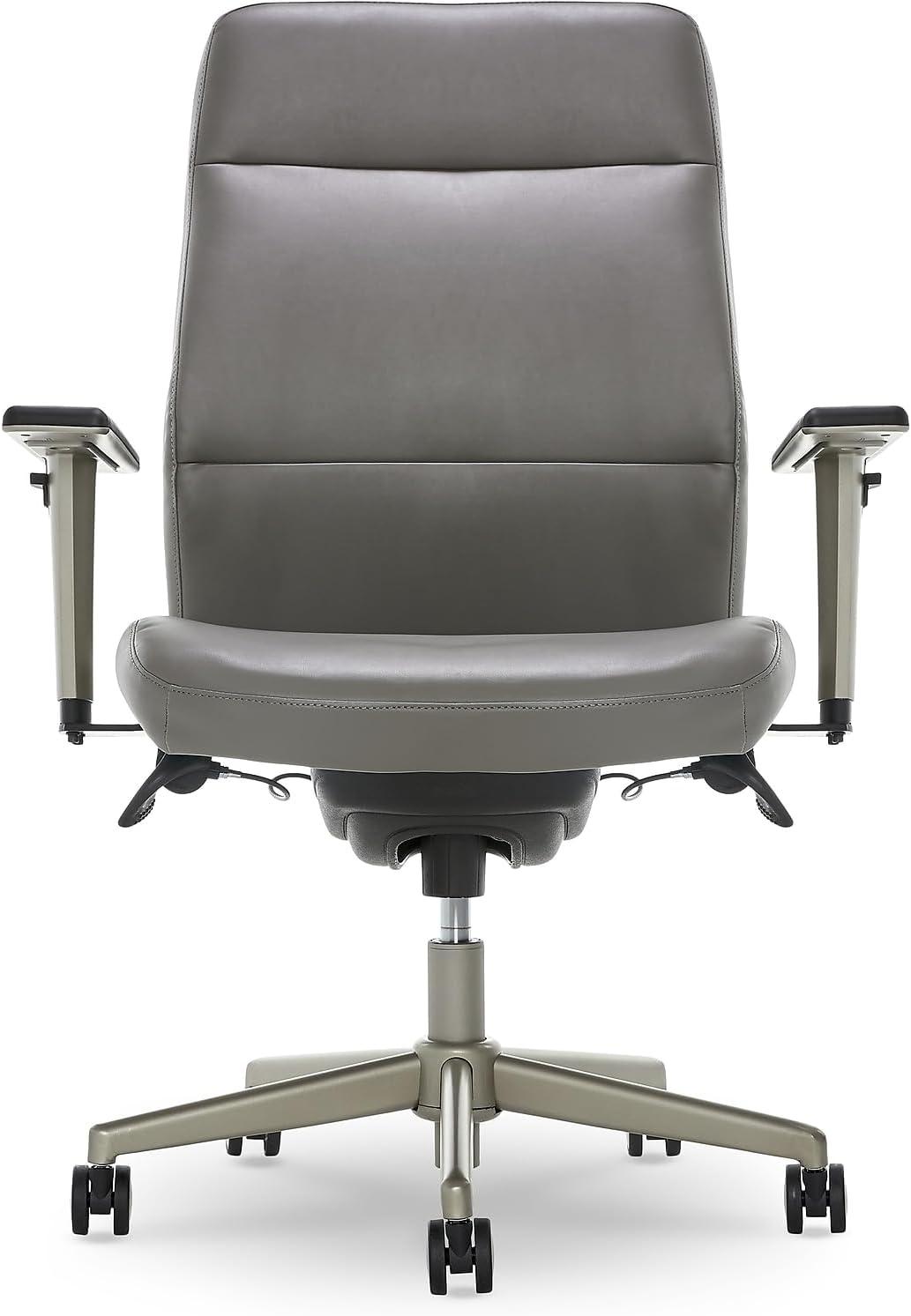 La-Z-Boy Baylor Bonded Leather Adjustable Ergonomic Executive Office Chair with Lumbar Support