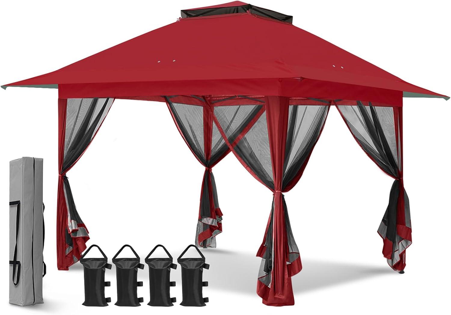 EAGLE PEAK Pop up Patio Gazebo 13 Ft. W x 13 Ft. D Metal Patio