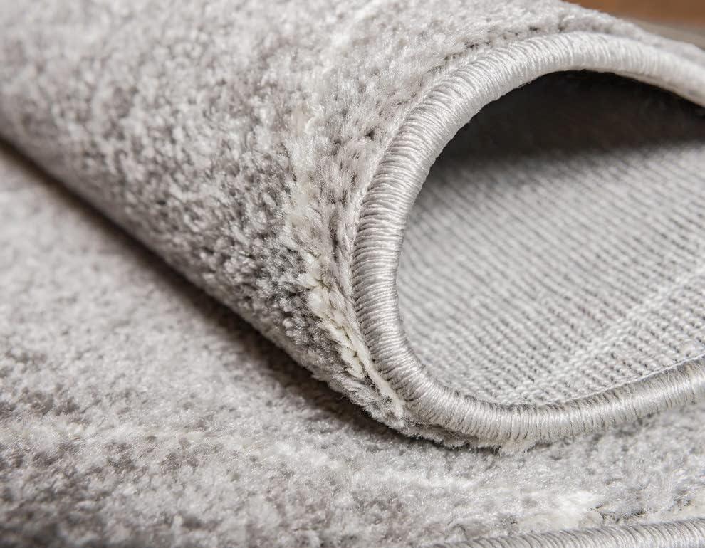 Unique Loom 6' 0 x 6' 0 Trellis Frieze Geometric Light Gray Area Rug