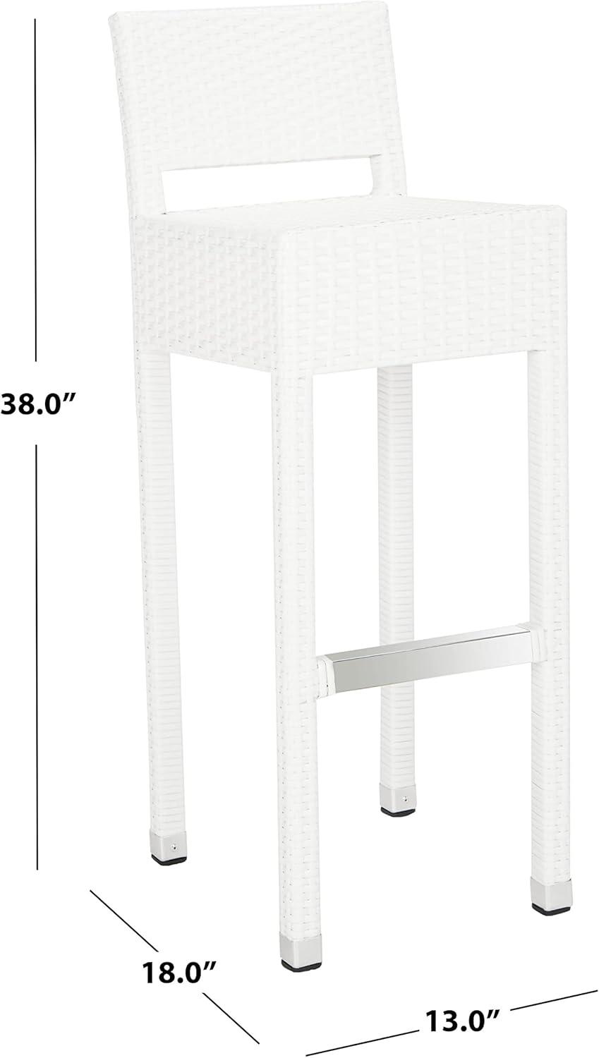 Landry Barstool - Indoor/Outdoor - FOX5212 - White - Safavieh